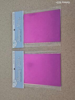 RARE 2 ELIZABETH CRAFT DESIGNS 10 METALLIC ACID FREE MYLAR SHIMMER SHEETS PAPER